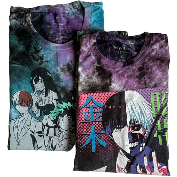 Funimation Other - Tokyo Ghoul & My Hero Academia Tie-Dye T-Shirts by Funimation